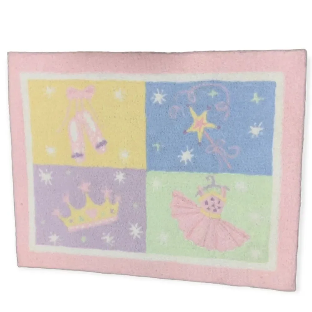 KIDSLINE EN POINTE RUG STARS BALLET PRINCESS PASTEL PINK BLUE 30